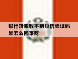 银行转账收不到短信验证码是怎么回事呀的简单介绍
