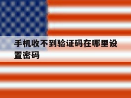 手机收不到验证码在哪里设置密码