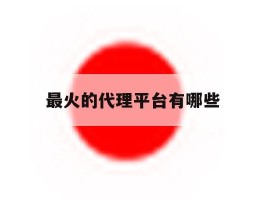 最火的代理平台有哪些