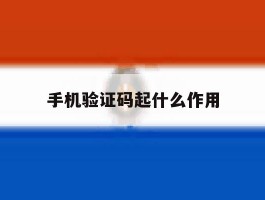 手机验证码起什么作用