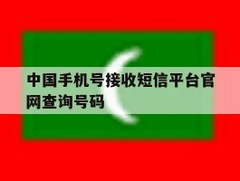 中国手机号接收短信平台官网查询号码