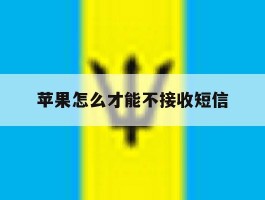 苹果怎么才能不接收短信