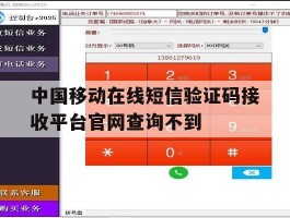 中国移动在线短信验证码接收平台官网查询不到的简单介绍