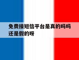 免费接短信平台是真的吗吗还是假的呀