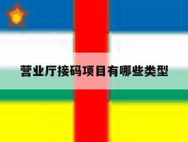 营业厅接码项目有哪些类型