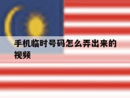 手机临时号码怎么弄出来的视频