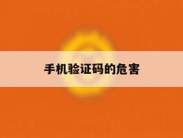 手机验证码的危害