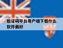 验证码平台用户端下载什么软件最好