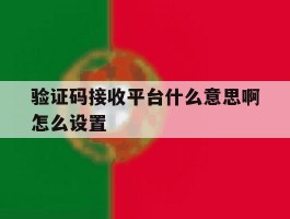 验证码接收平台什么意思啊怎么设置
