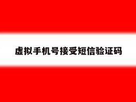 虚拟手机号接受短信验证码