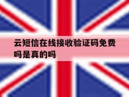 云短信在线接收验证码免费吗是真的吗