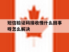 短信验证码接收慢什么回事呀怎么解决