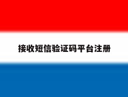 接收短信验证码平台注册
