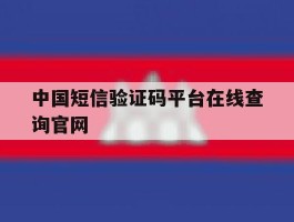 中国短信验证码平台在线查询官网