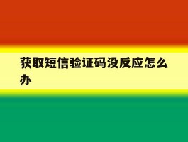 获取短信验证码没反应怎么办