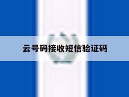 云号码接收短信验证码