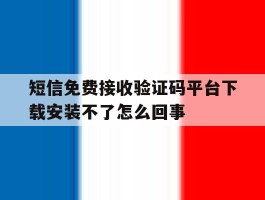 关于短信免费接收验证码平台下载安装不了怎么回事的信息