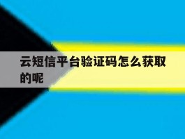 云短信平台验证码怎么获取的呢