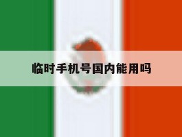 临时手机号国内能用吗