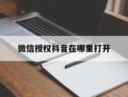 微信授权抖音在哪里打开