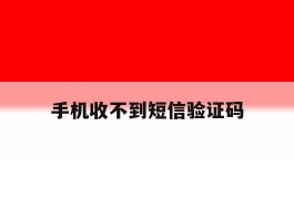 手机收不到短信验证码