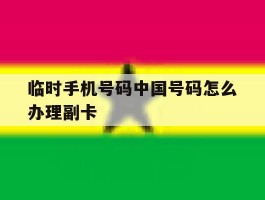 临时手机号码中国号码怎么办理副卡