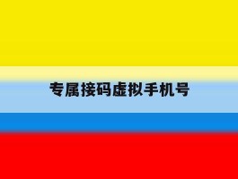 专属接码虚拟手机号