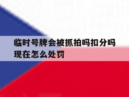 临时号牌会被抓拍吗扣分吗现在怎么处罚