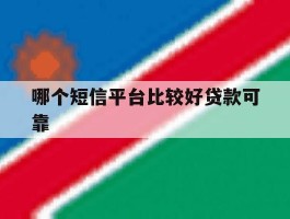 哪个短信平台比较好贷款可靠