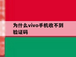 为什么vivo手机收不到验证码