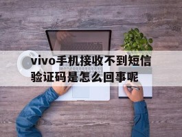 vivo手机接收不到短信验证码是怎么回事呢