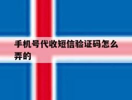 手机号代收短信验证码怎么弄的