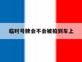 临时号牌会不会被拍到车上