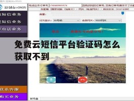 免费云短信平台验证码怎么获取不到
