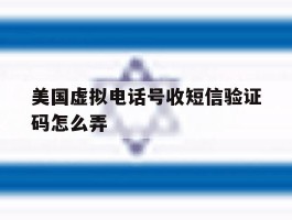 美国虚拟电话号收短信验证码怎么弄