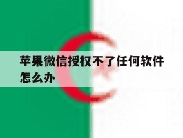 苹果微信授权不了任何软件怎么办