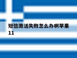 关于短信激活失败怎么办啊苹果11的信息