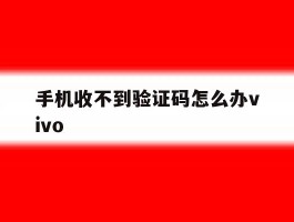手机收不到验证码怎么办vivo
