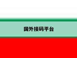 国外接码平台