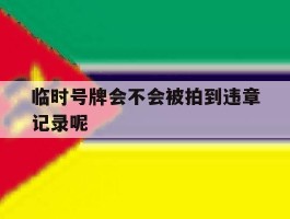 临时号牌会不会被拍到违章记录呢