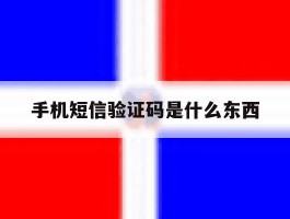 手机短信验证码是什么东西