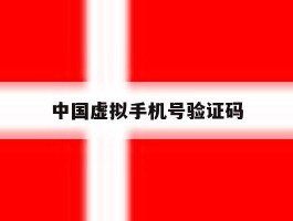 中国虚拟手机号验证码