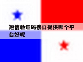 短信验证码接口提供哪个平台好呢
