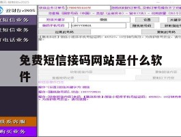 免费短信接码网站是什么软件