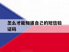 怎么才能知道自己的短信验证码