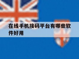 在线手机接码平台有哪些软件好用