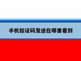 手机验证码发送在哪里看到