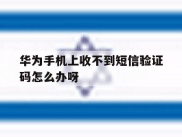 包含华为手机上收不到短信验证码怎么办呀的词条