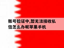关于账号验证中,暂无法接收私信怎么办呢苹果手机的信息