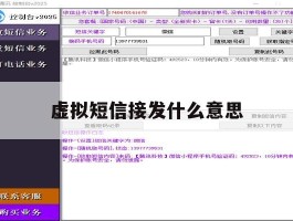 虚拟短信接发什么意思